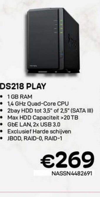CompuDeals DS218 play aanbieding