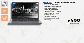 CompuDeals Asus X515JA intel i5-1035G1 aanbieding