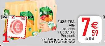 Cora Fuze tea aanbieding