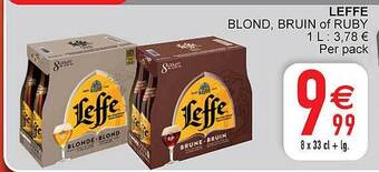 Cora Leffe blond, bruin of ruby aanbieding