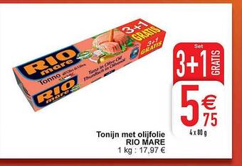 Cora Tonijn met olijfolie rio mare aanbieding