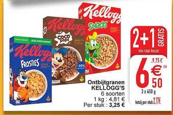 Cora Ontbijtgranen kellogg's aanbieding