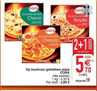 Cora Op houtvuur gebakken pizza aanbieding