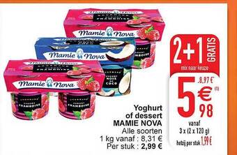 Cora Yoghurt of dessert mamie nova aanbieding