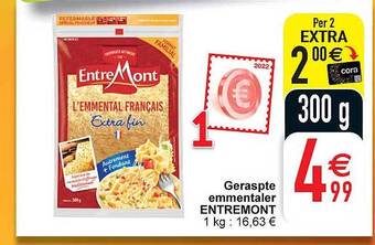 Cora Geraspte emmentaler entremont aanbieding