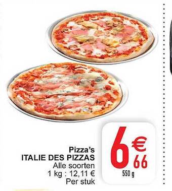 Pizza's italie des pizzas