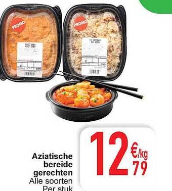 Cora Aziatische bereide gerechten aanbieding