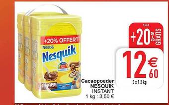Cora Cacaopoeder nesquik aanbieding