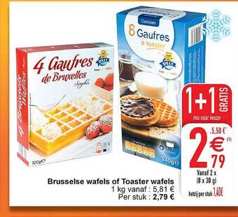 Cora Brusselse wafels of toaster wafels aanbieding