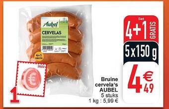 Cora Bruine cervela's aubel aanbieding