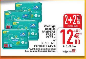 Cora Vochtige doekjes pampers aanbieding