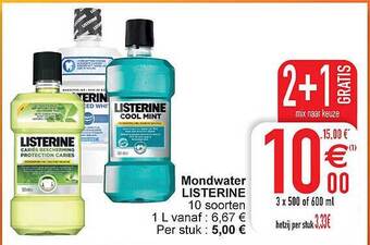 Cora Mondwater listerine aanbieding