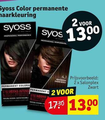 Kruidvat Syoss color permanente haarkleuring aanbieding