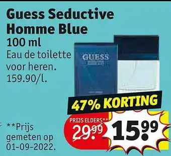 Kruidvat Guess seductive homme blue 100 ml aanbieding