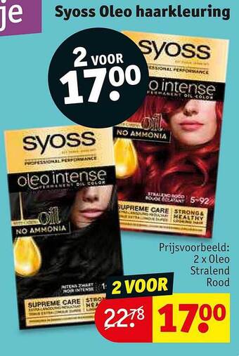 Kruidvat Syoss oleo haarkleuring aanbieding