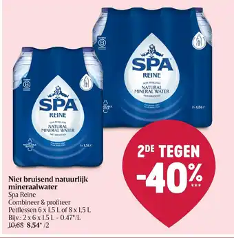Spa Reine Niet Bruisend Natuurlijk Mineraalwater Petflessen 6 x 1.5L of 8 x 1.5L
