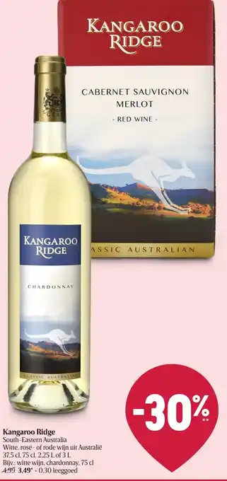 Delhaize Kangaroo Ridge South-Eastern Australia Witte, Rose-of Rode Wijn uit Australie aanbieding