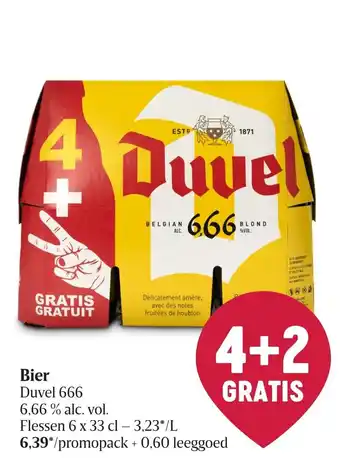 Delhaize Duvel 666 Bier 6.66% Alc.Vol Flessen 6 x 33cl 4+2 Gratis aanbieding