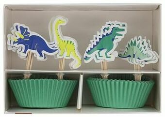 HEMA HEMA Cupcake Set Dino 24 Stuks aanbieding