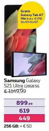 Proximus Samsung galaxy s21 ultra 128gb 5g aanbieding