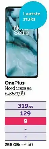 Proximus Oneplus nord 128gb 5g aanbieding