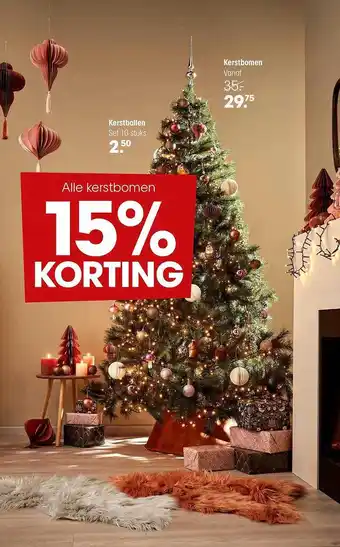Alle kerstbomen 15% korting