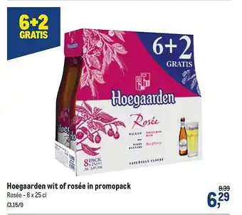 Makro Hoegaarden Wit Of Rosee In Promopack 25cl aanbieding