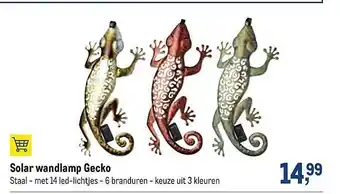 Solar Wandlamp Gecko