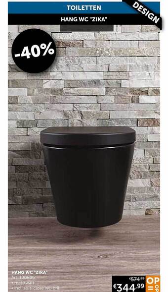 Zelfbouwmarkt Hang wc zika aanbieding