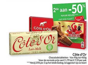 Côte d'or chocoladetabletten