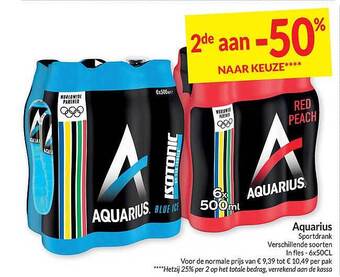 Intermarché Aquarius sportdrank aanbieding
