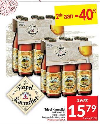 Intermarché Tripel karmeliet sterk blond bier aanbieding