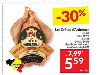 Intermarché Les crêtes d'ardennes hele kip aanbieding