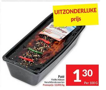 Intermarché Paté vieille abbaye aanbieding