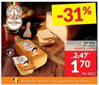 Intermarché Val-dieu raclettekaas aanbieding