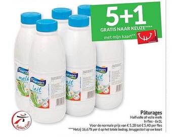 Intermarché Pâturages halfvolle of volle melk aanbieding