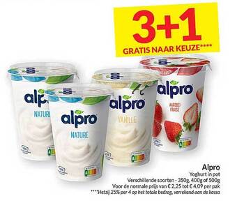 Intermarché Alpro yoghurt in pot aanbieding