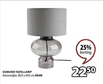 Jysk Edmund tafellamp aanbieding