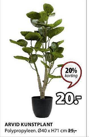 Jysk Arvid kunstplant aanbieding