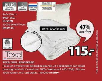 Texel wollen dekbed