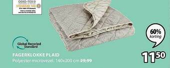 Jysk Fagerklokke plaid aanbieding