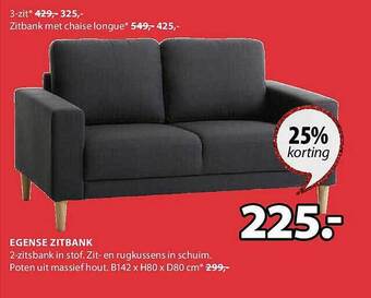 Jysk Egense zitbank aanbieding