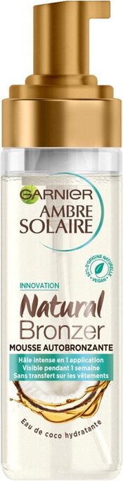 Bol.com Garnier ambre solaire self tan zelfbruiner mousse - 200ml aanbieding