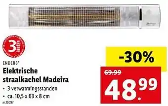 Enders elektrische straalkachel madeira 10.5x63x8cm
