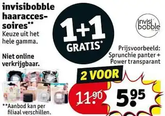 Kruidvat Sprunchie panter + power transparant aanbieding