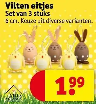 Kruidvat Vilten eitjes 6cm aanbieding