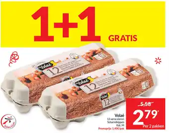 Intermarché Volae 12 verse eieren scharrelkippen 1+1 gratis aanbieding