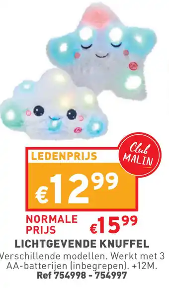 Trafic Lichtgevende knuffel ref 754998 - 754997 aanbieding