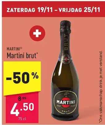 ALDI Martini brut 75CL aanbieding