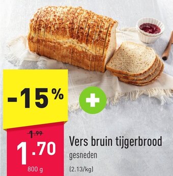 ALDI Vers bruin tijgerbrood 800G aanbieding